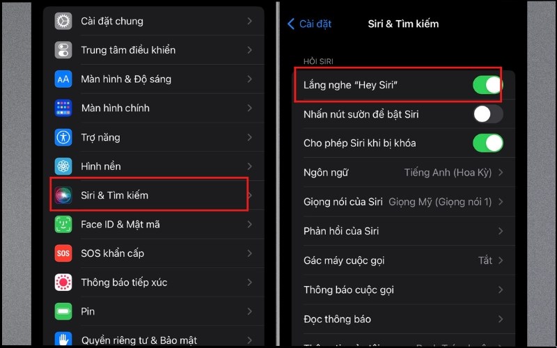 Kích hoạt Siri bằng giọng nói Kích hoạt Siri bằng giọng nói
