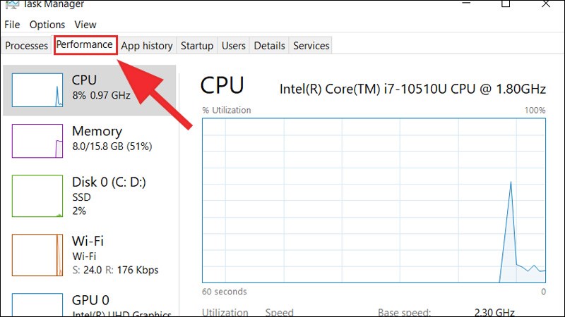 Bấm tổ hợp Ctrl + Shift + Esc để mở Task Manager