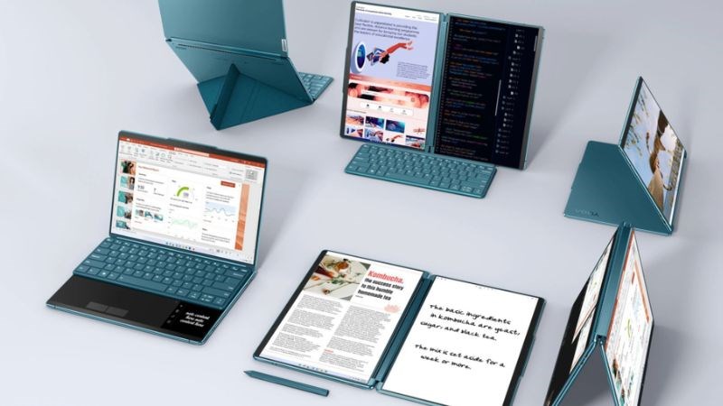 Các trạng thái có thể sử dụng của Lenovo Yoga Book 9i Các trạng thái có thể sử dụng của Lenovo Yoga Book 9i