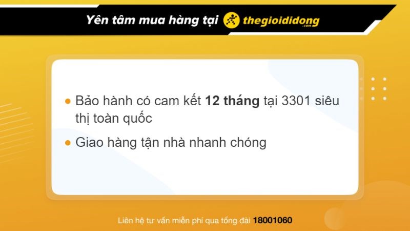 Chính sách bảo hành tại Thế Giới Di Động