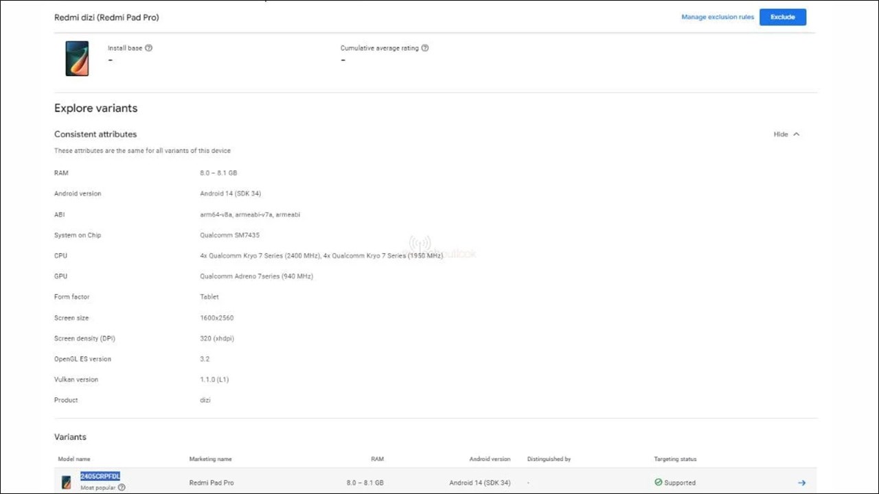 Danh sách của Google Play Console cho thấy Redmi Pad Pro sẽ sớm được ra mắt thị trường toàn cầu Danh sách của Google Play Console cho thấy Redmi Pad Pro sẽ sớm được ra mắt thị trường toàn cầu