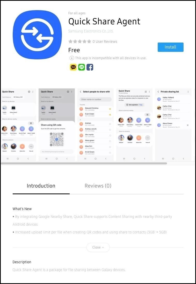 Ứng dụng cho tính năng Quick Share mới đã bất ngờ xuất hiện trên Galaxy Store Ứng dụng cho tính năng Quick Share mới đã bất ngờ xuất hiện trên Galaxy Store