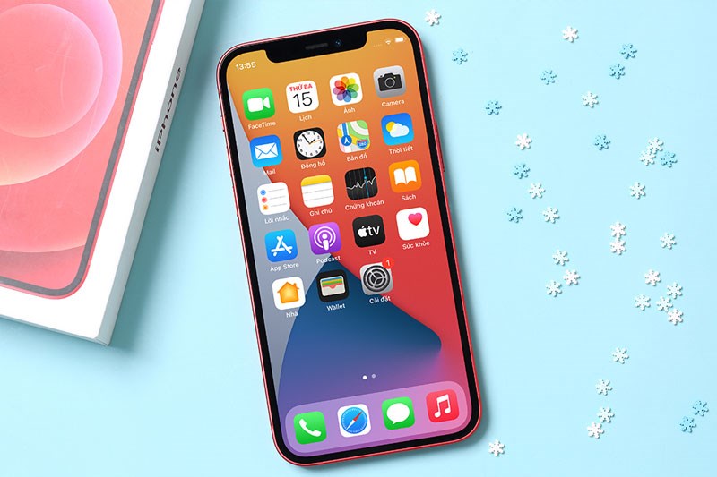 Mặt trước màn hình của iPhone 12 64GB được phủ bởi lớp kính cường lực Ceramic Shield cứng cáp Mặt trước màn hình của iPhone 12 64GB được phủ bởi lớp kính cường lực Ceramic Shield cứng cáp