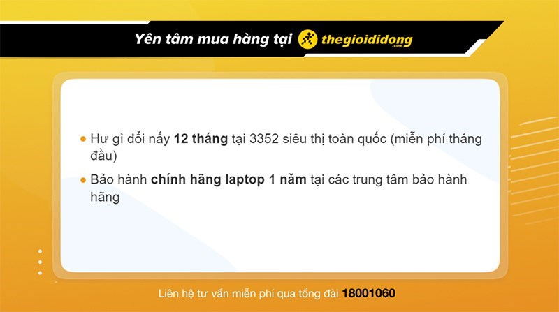 Chính sách bảo hành tại TGDĐ