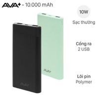 Pin sạc dự phòng Polymer 10.000mAh AVA+ JP208