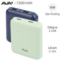 Pin sạc dự phòng 7.500 mAh AVA+ DS005-PP