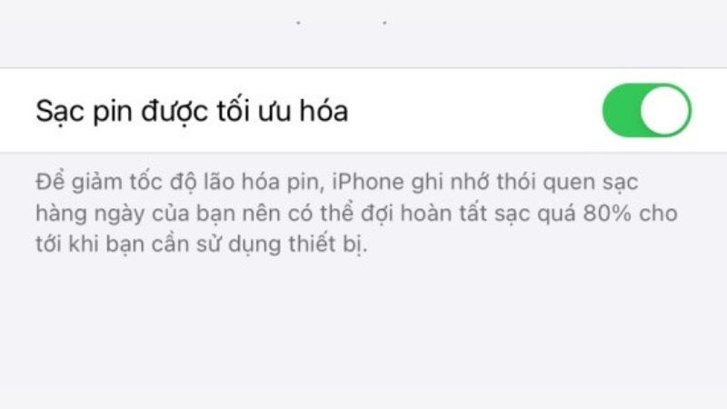 Tính năng “Sạc pin được tối ưu hóa” của iPhone Tính năng “Sạc pin được tối ưu hóa” của iPhone