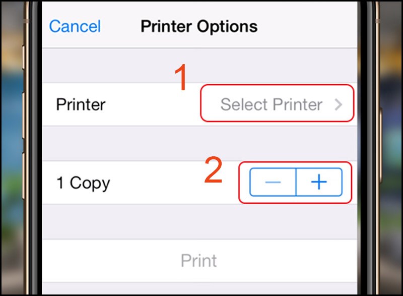 Bạn hãy nhấn vào Select Print để chọn máy in Bạn hãy nhấn vào Select Print để chọn máy in