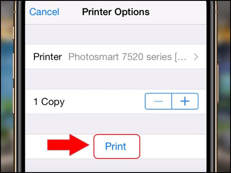 Nhấn vào Print để hoàn thành Nhấn vào Print để hoàn thành