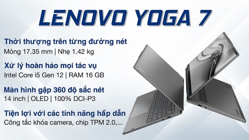 Laptop Lenovo được trang bị bộ vi xử lý Intel Core i5 Alder Lake 1240P