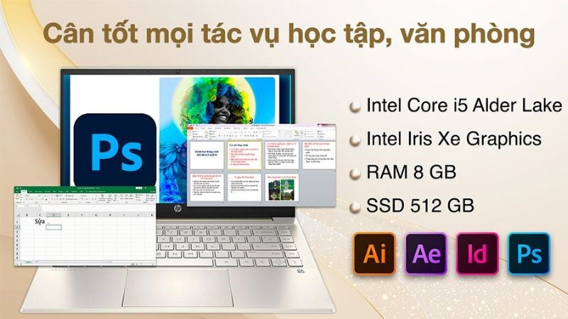 Intel Gen 12 đáp ứng mọi tác vụ học tập và văn phòng