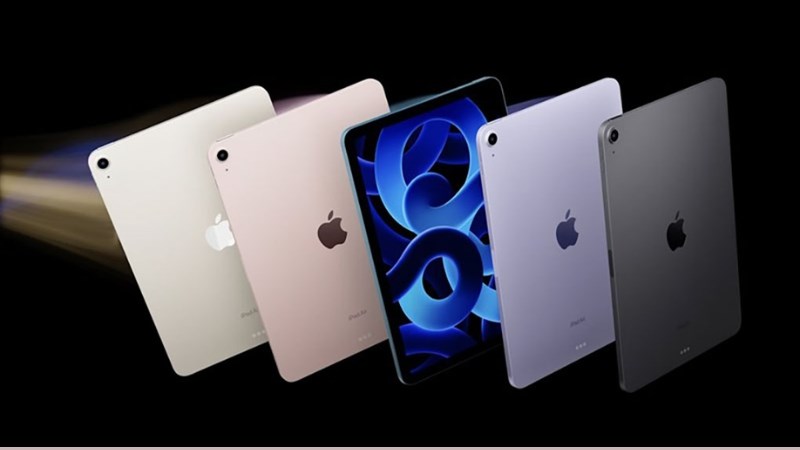 iPad Air 5 có đến 4 màu sắc khác nhau để dễ dàng chọn lựa