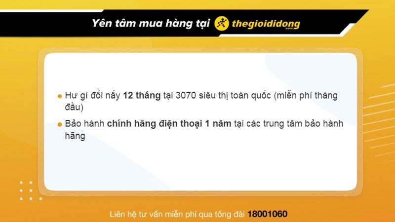 Chính sách bảo hành tại Thế Giới Di Động Chính sách bảo hành tại Thế Giới Di Động