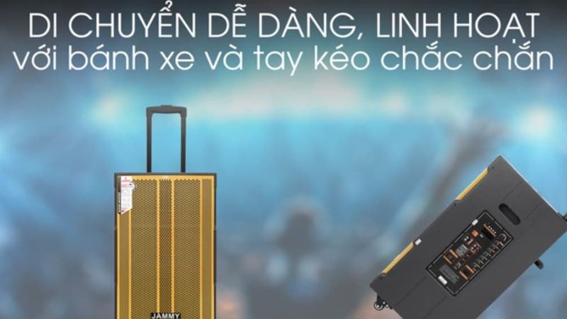 Dễ dàng linh hoạt di chuyển loa tới nhiều nơi