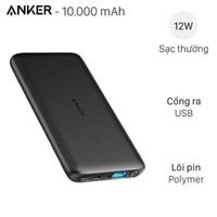 Pin sạc dự phòng Polymer 10.000 mAh Type C Anker PowerCore Lite A1232