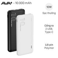 Pin sạc dự phòng Polymer 10000mAh Type C AVA+ PB100S