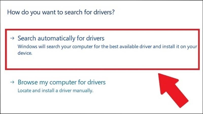 Nhấn vào phần Search Automatically for drives 