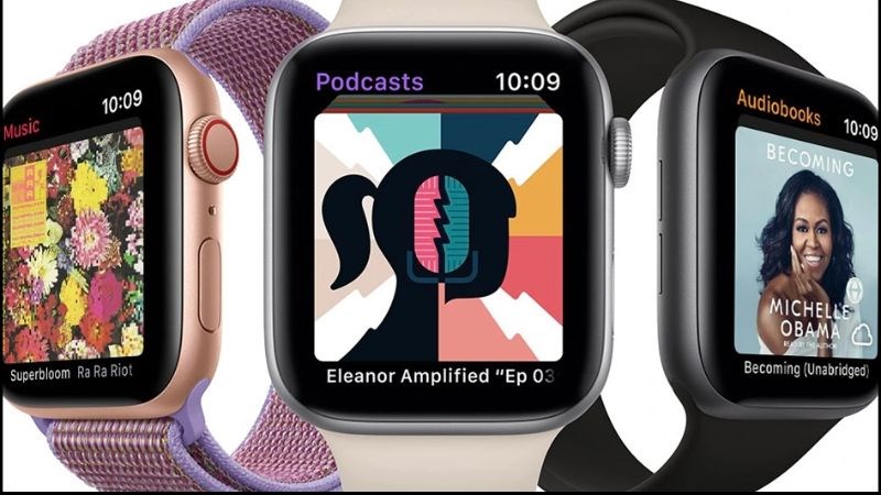 Podcast hoặc Audiobook cũng có thể nghe với Apple Watch S8.