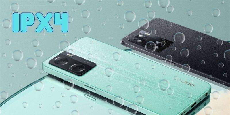 Chuẩn IPX4 đang được tích hợp trên OPPO A17K Chuẩn IPX4 đang được tích hợp trên OPPO A17K