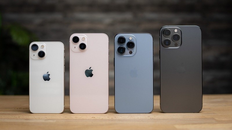 Kích thước chênh lệch của các phiên bản iPhone 13 Series