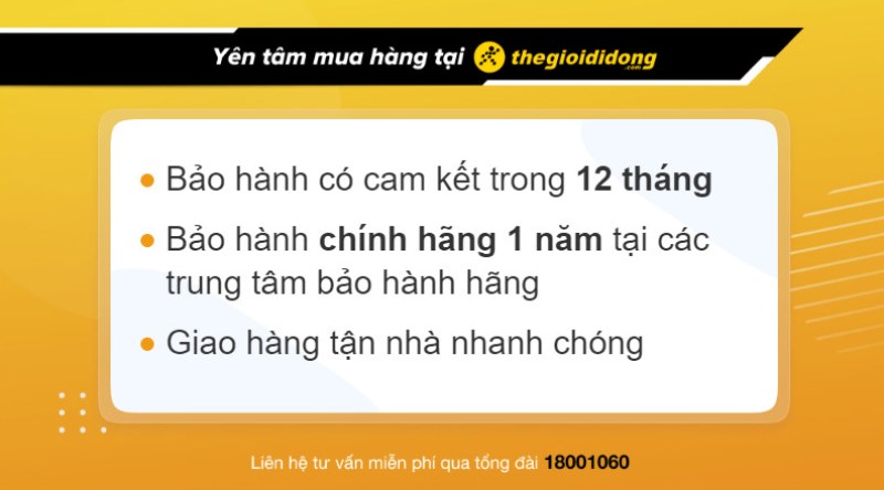 Chính sách bảo hành tại Thế Giới Di Động