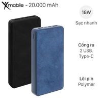 Pin sạc dự phòng Polymer 20.000 mAh Type C PD QC3.0 Xmobile PowerBox P69D