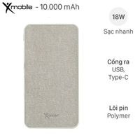 Pin sạc dự phòng Polymer 10.000 mAh Type C PD QC3.0 Xmobile P68D