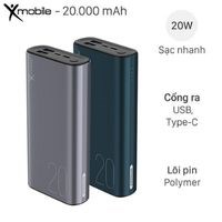 Pin sạc dự phòng Polymer 20000mAh Type C PD QC3.0 Xmobile PowerBox+ JP218