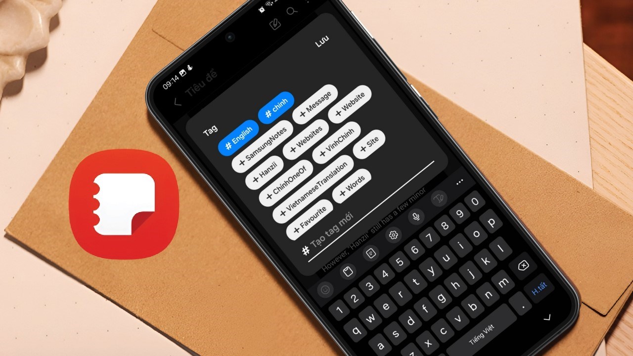 Cách thêm hashtag cho ghi chú trên Samsung Notes