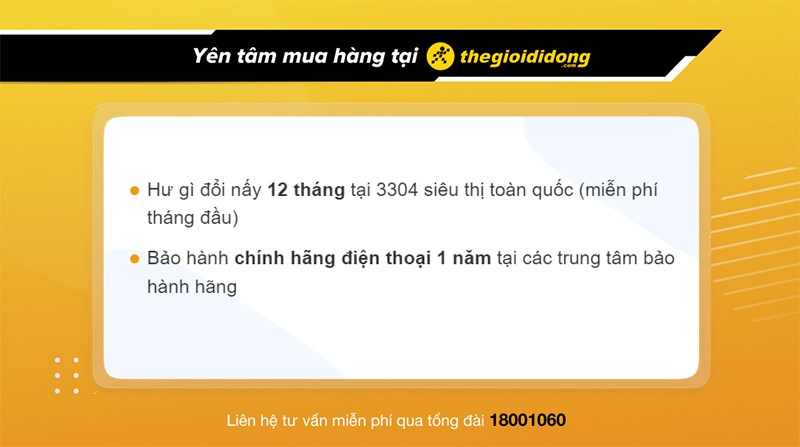 Chính sách bảo hành điện thoại tại Thế Giới Di Động