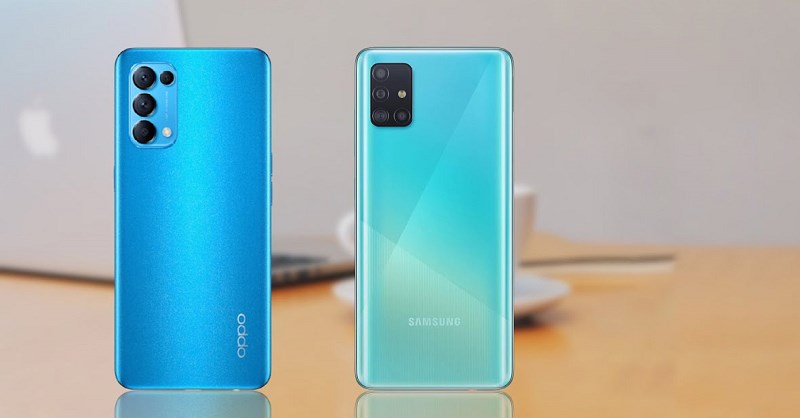 Thiết kế khá tương đồng của OPPO Reno5 & Galaxy A71