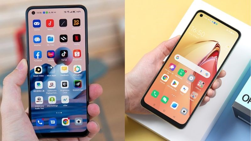 Màn hình OPPO Reno8 5G và 4G