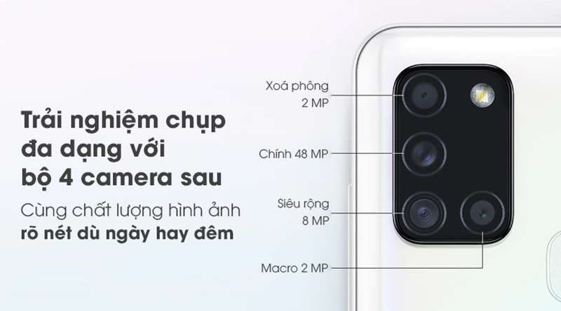 Cụm camera khác biệt của Galaxy A21s