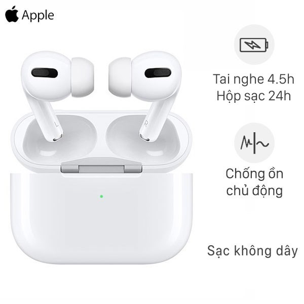 Tai nghe Bluetooth AirPods Pro Wireless Charge Apple MWP22 Trắng