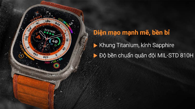 Apple Watch Ultra đã đạt tiêu chuẩn quân đội  MIL-STD 810H
