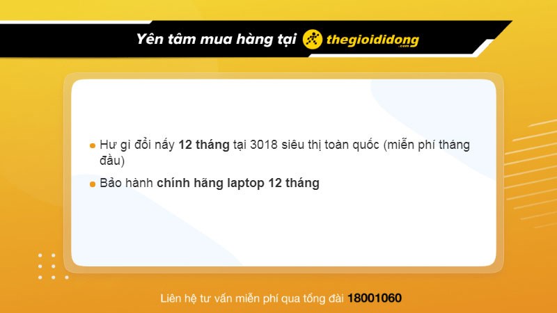 Chính sách bảo hành laptop tại Thế Giới Di Động Chính sách bảo hành laptop tại Thế Giới Di Động