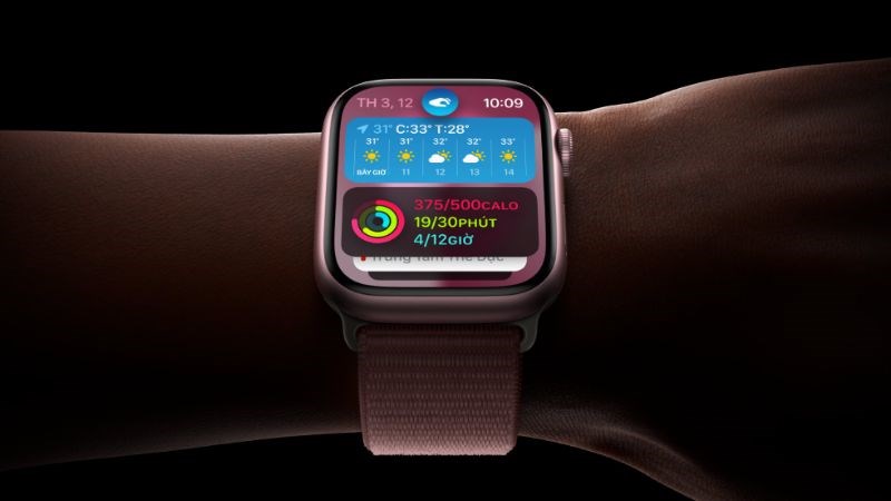 Màn hình Apple Watch Series 9 với độ sáng tối đa đạt đến 2000 nit