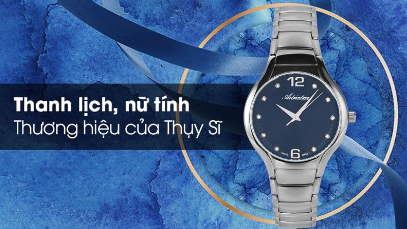 Mặt đồng hồ nổi bật với màu xanh dương thanh lịch Mặt đồng hồ nổi bật với màu xanh dương thanh lịch