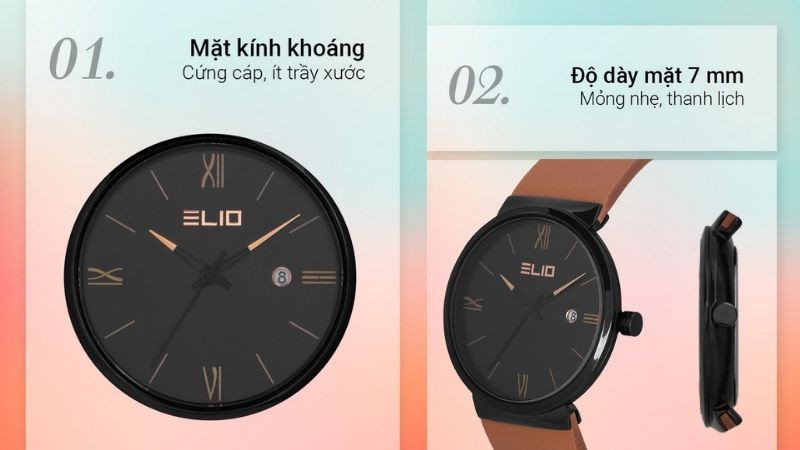 Đồng hồ dây da thanh lịch Đồng hồ dây da thanh lịch