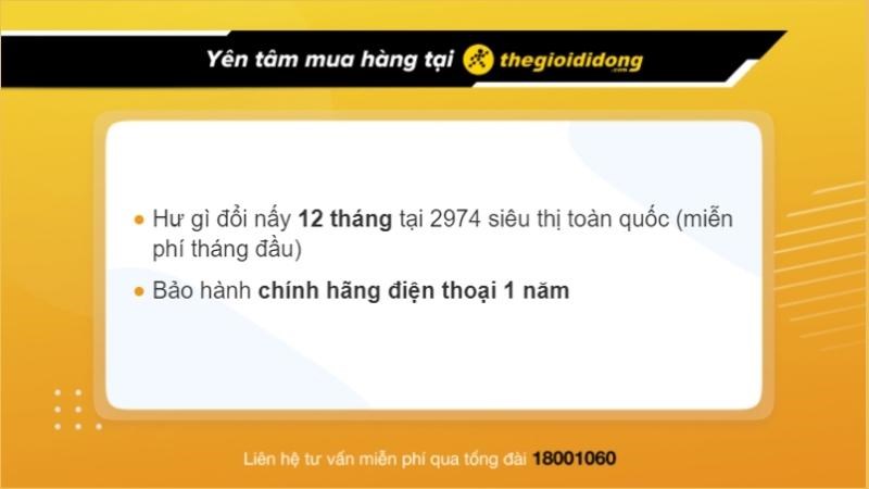 Chính sách bảo hành điện thoại tại Thế Giới Di Động 