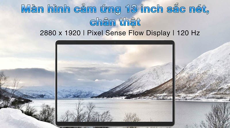 Màn hình cảm ứng 13 inch sắc nét, chân thật