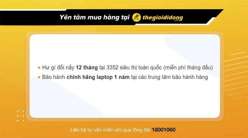 Chính sách bảo hành laptop tại Thế Giới Di Động Chính sách bảo hành ngành máy tính tại TGDĐ