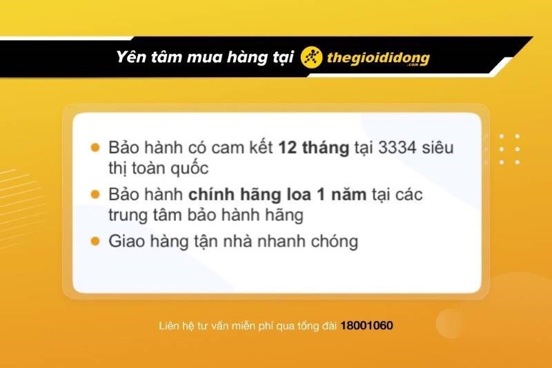 Chính sách bảo hành ngành hàng loa tại TGDĐ