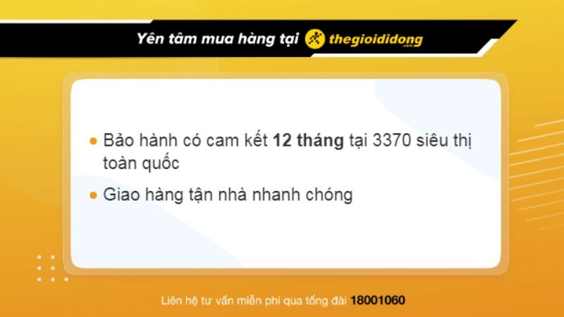 Chính sách bảo hành tại Thế Giới Di Động