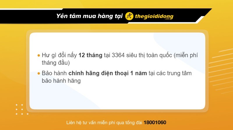 Chính sách bảo hành điện thoại tại Thế Giới Di Động