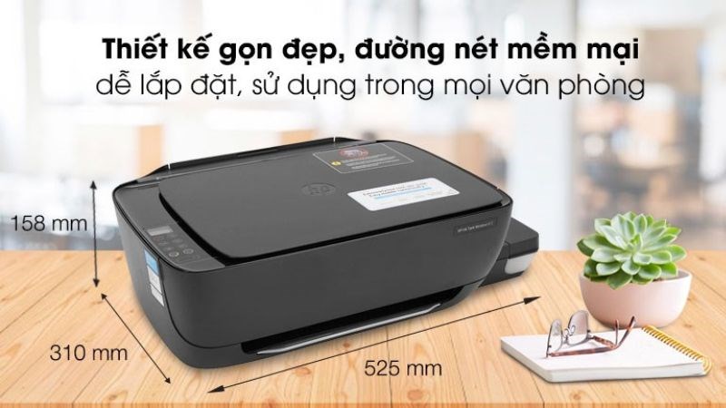 Máy In Phun Màu HP đa năng in scan copy Ink Tank 415 WiFi (Z4B53A) có thiết kế nhỏ gọn, hiện đại