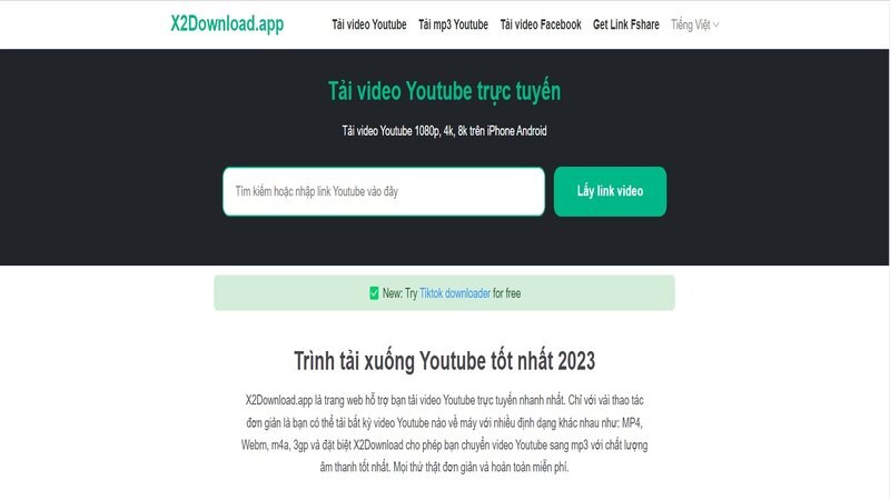 Trang web của X2Download.app