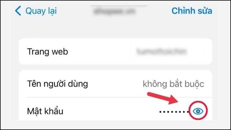 Chọn Chỉnh sửa và thực hiện thay đổi mật khẩu hoặc tên người dùng > Chọn Xong để hoàn tất