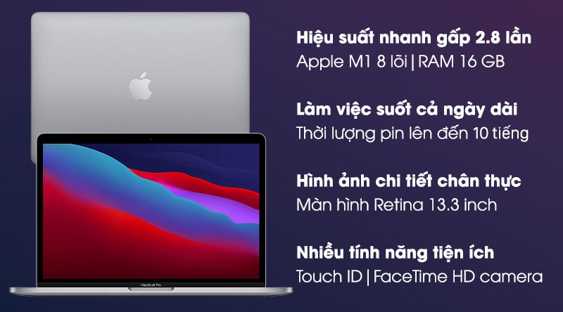 Sở hữu con chip Apple M1 vô cùng mạnh mẽ