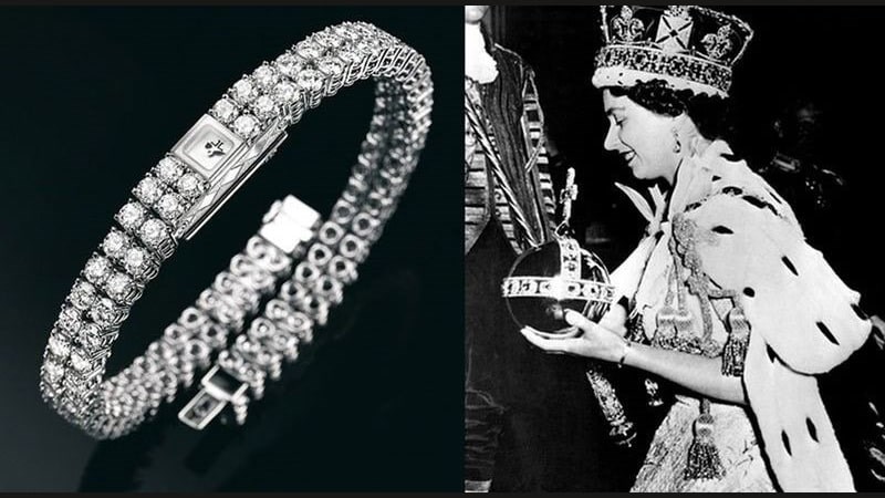 Vòng tay có gắn mặt đồng hồ nhỏ của nữ hoàng Anh Elizabeth Vòng tay có gắn mặt đồng hồ nhỏ của nữ hoàng Anh Elizabeth